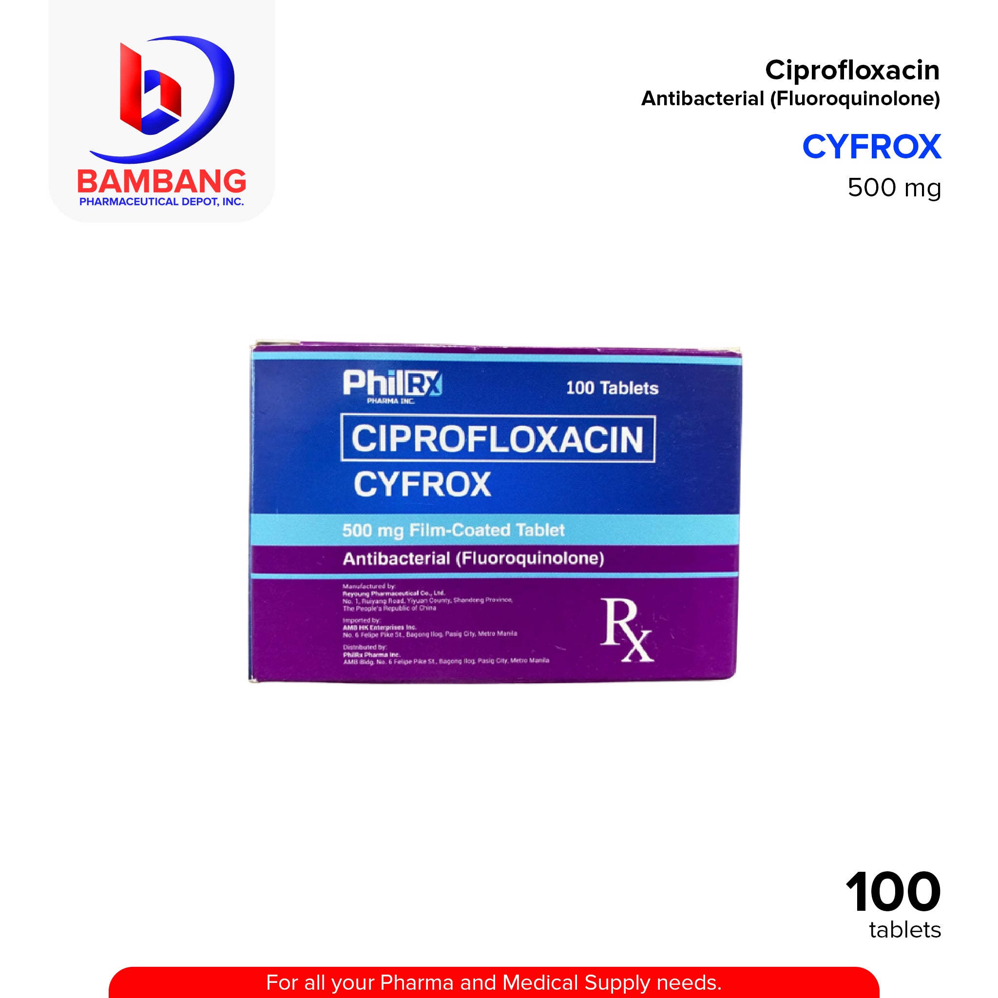 Ciprofloxacin 500mg a