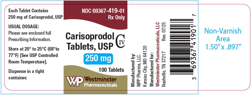 carisoprodol de 250 mg