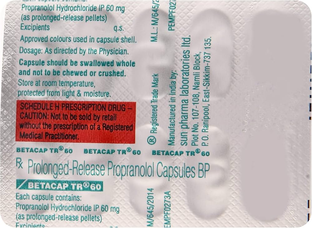 Prix Propranolol 60 Mg