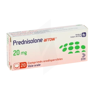 Prednisolone 20 mg pour la toux