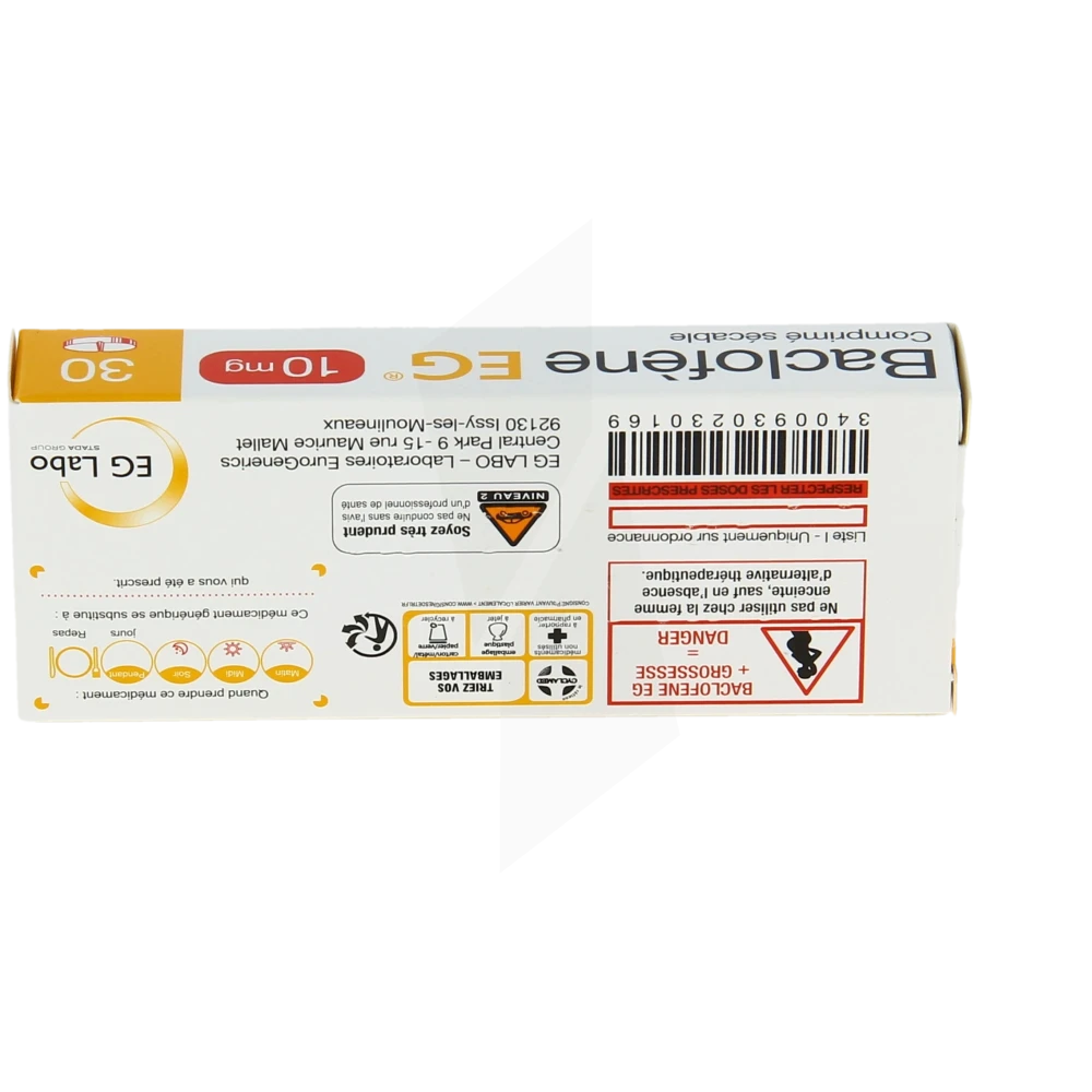 Baclofène 10 mg prix
