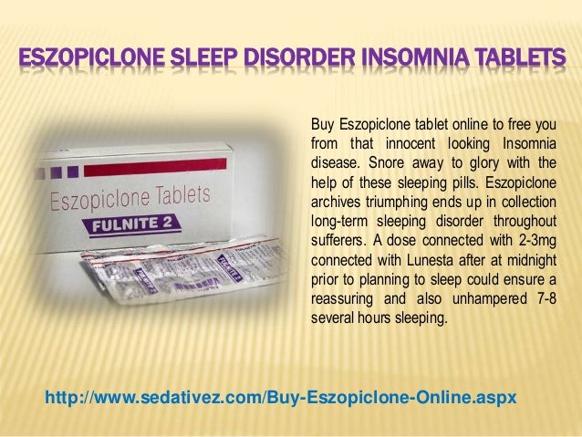 Eszopiclone Pharmacie Online