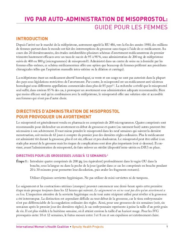 Prix mifépristone misoprostol