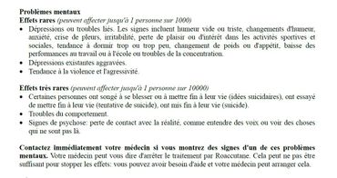 isotrétinoïne prix france