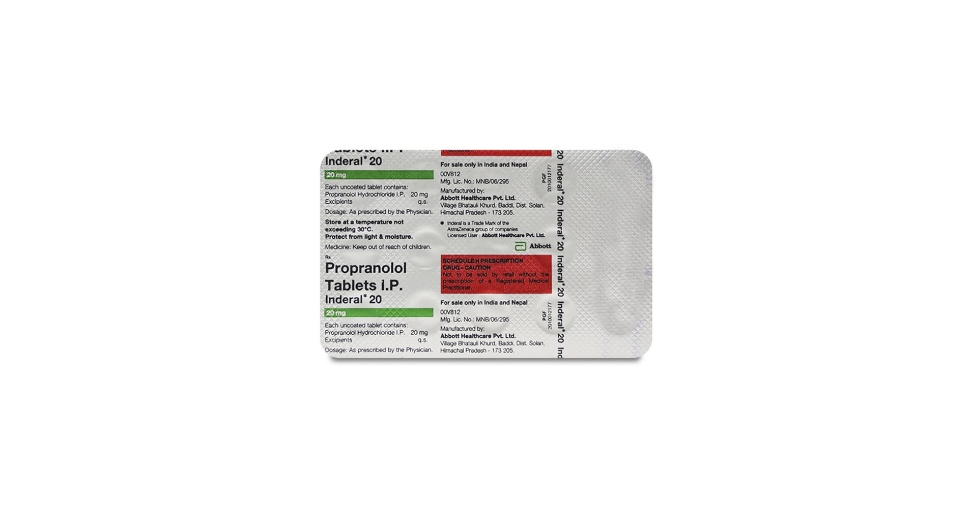 Propranolol 20 Mg Inderal