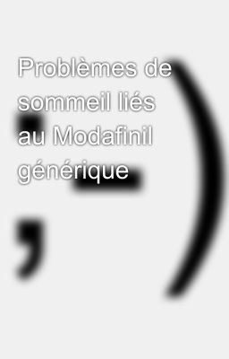 Acheter modafinil générique
