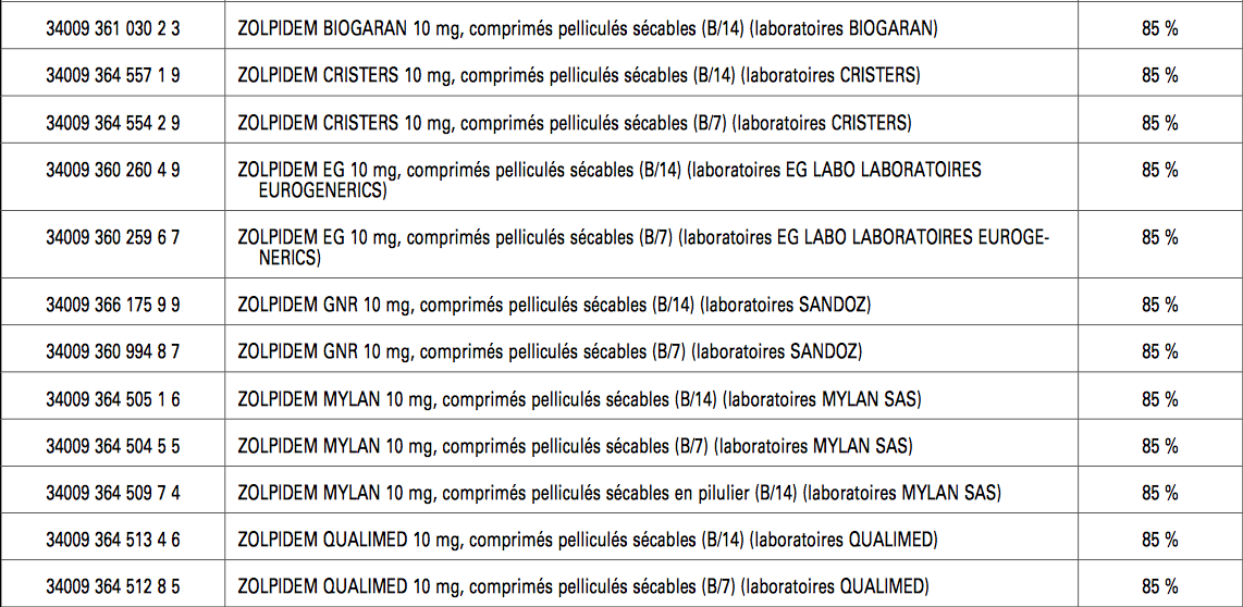 Zolpidem 10mg