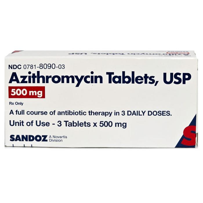 azithromycin 1 x 500 mg