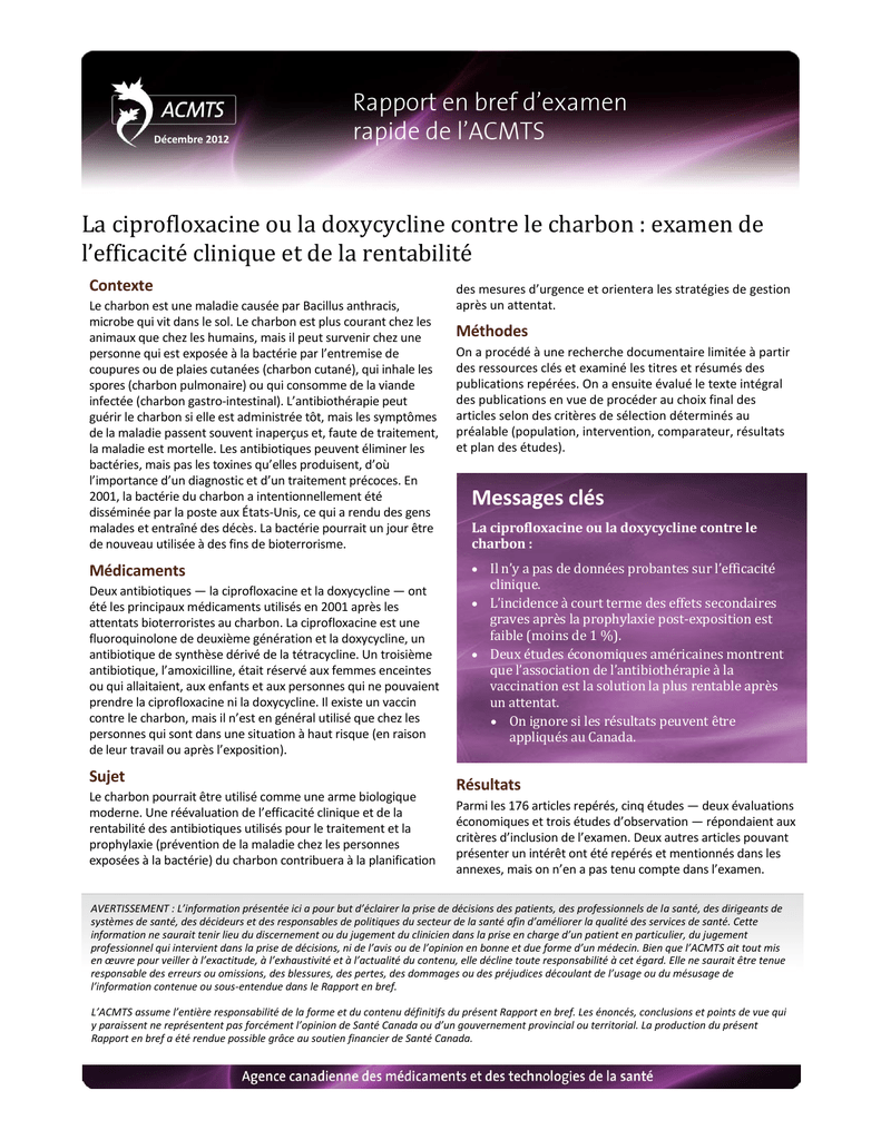 Le prix du doxycycline