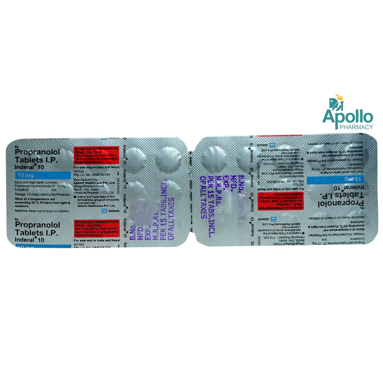 Inderal 10 mg 1mg