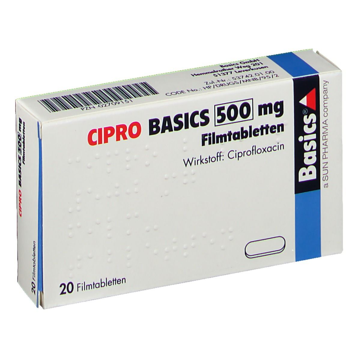 Ciprofloxacin 500mg R 127