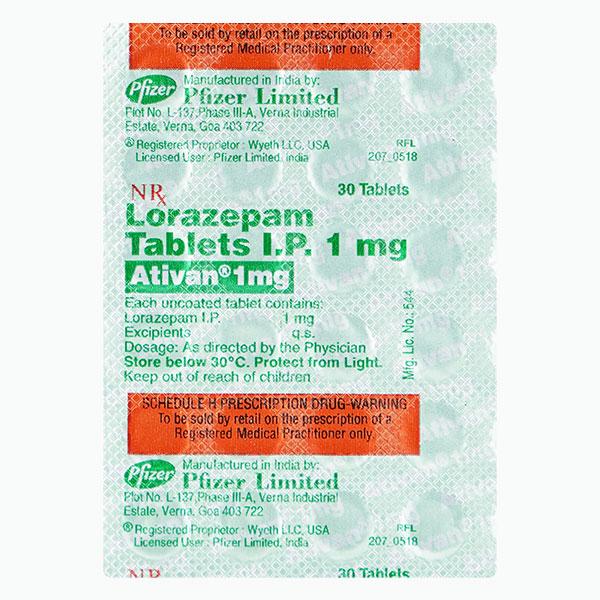 ativan 1mg changement de forme