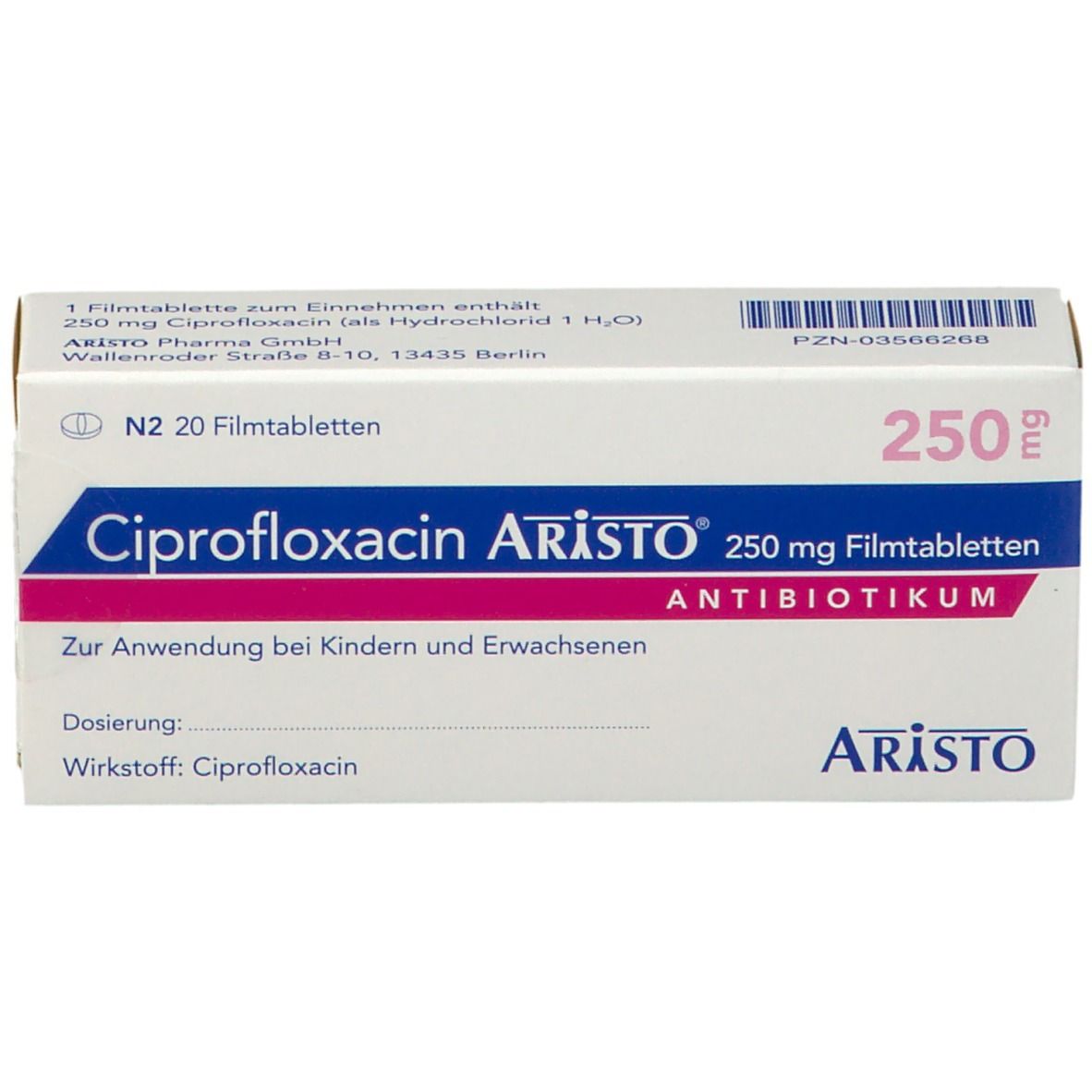 Ciprofloxacin 250 mg compendium