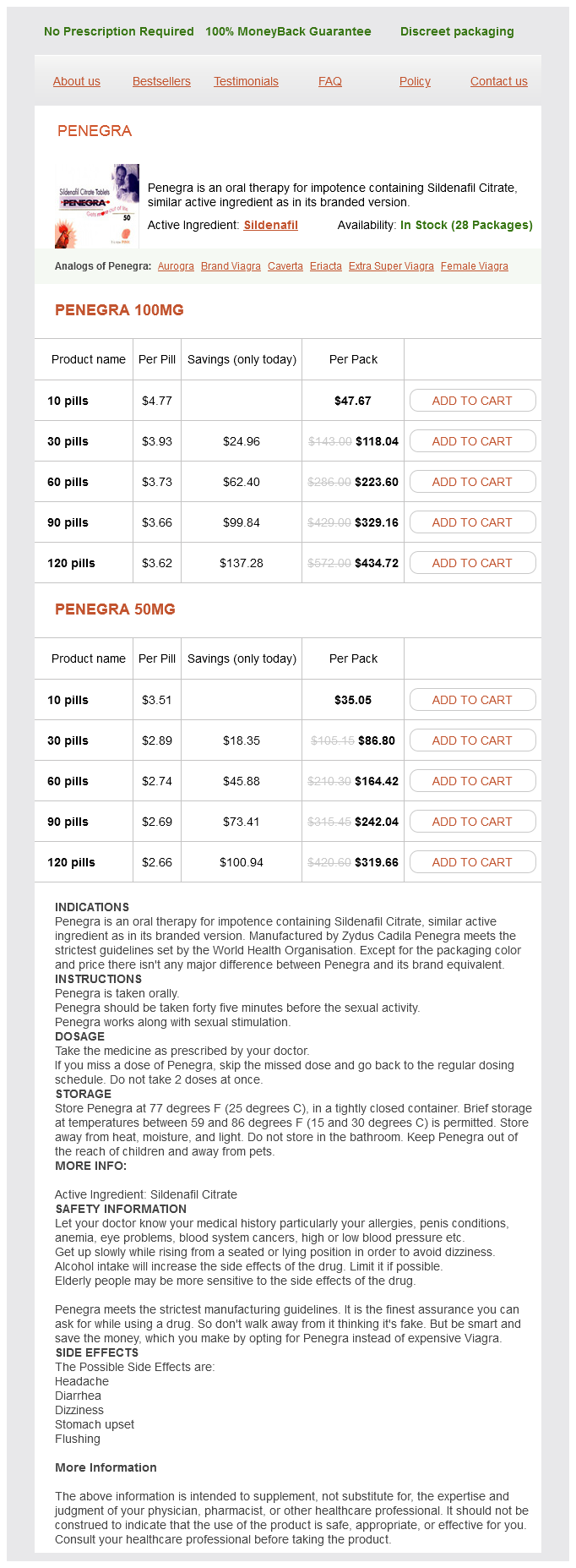 Penegra 50 Online