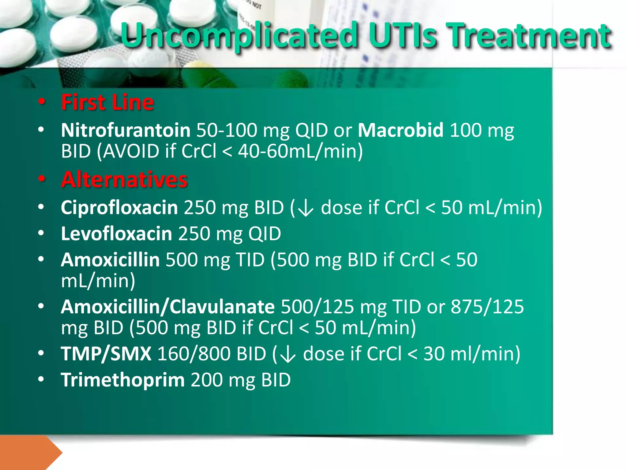 Ciprofloxacin 500 mg qid