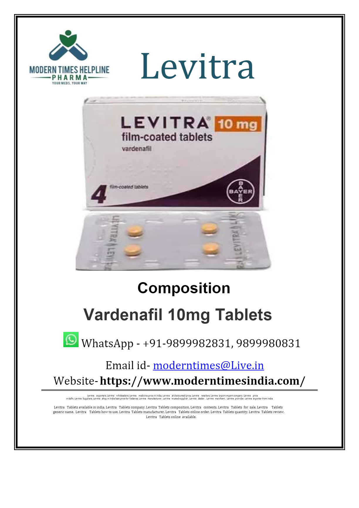 Levitra Bayer 10 Mg Online