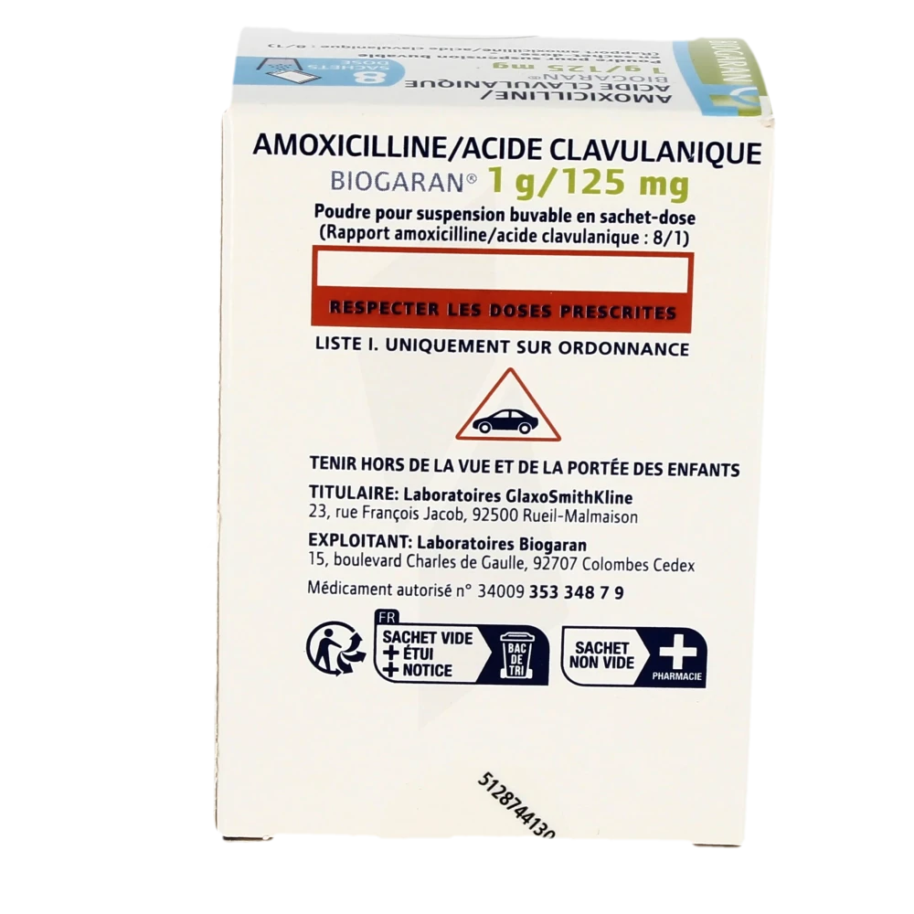 amoxicilline 1 g generique