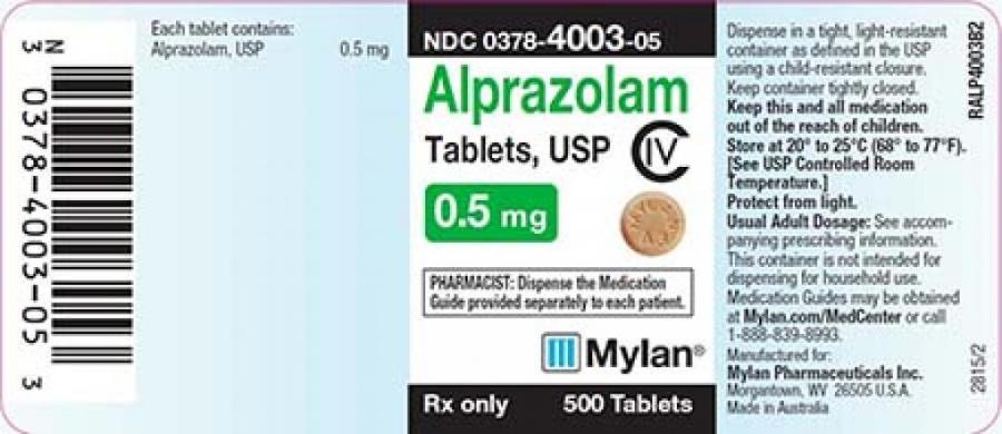 Alprazolam 0.5 Prix