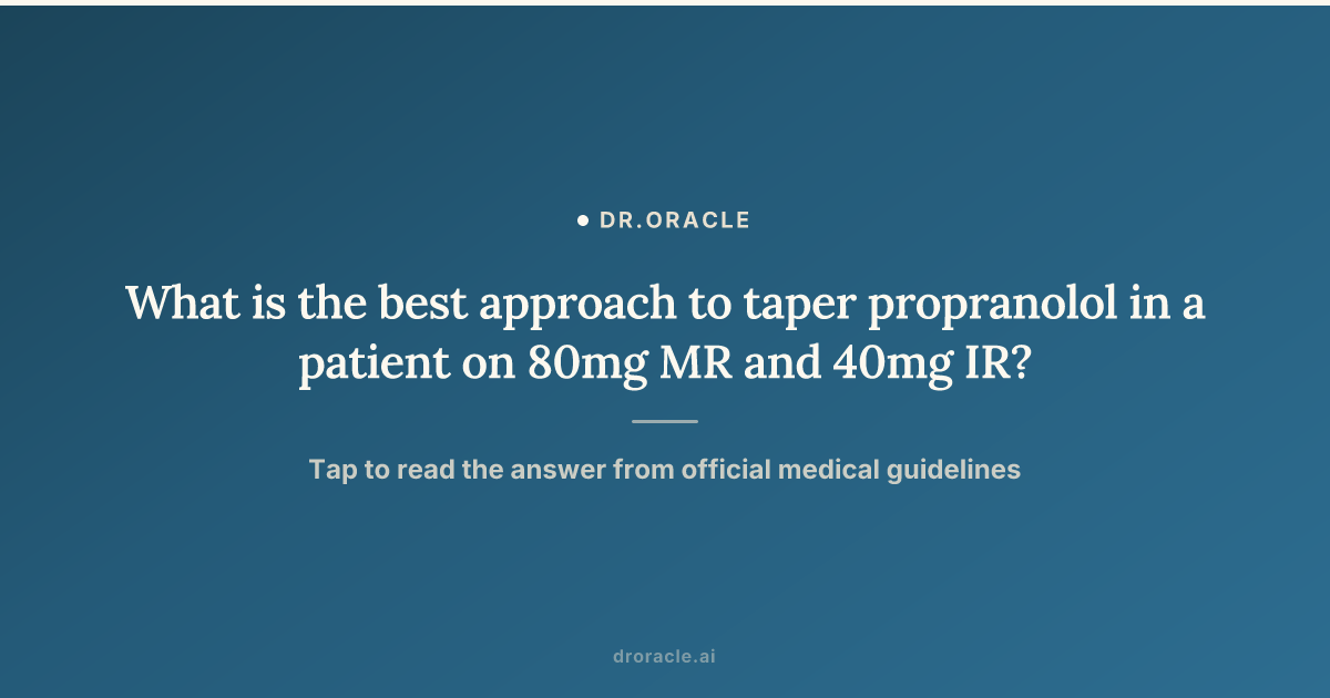 Propranolol 80mg mr