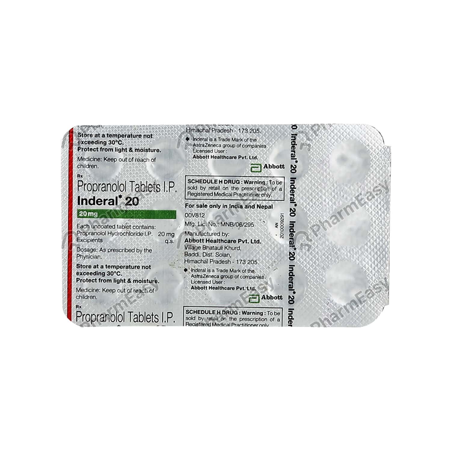 Propranolol Inderal 20 Mg