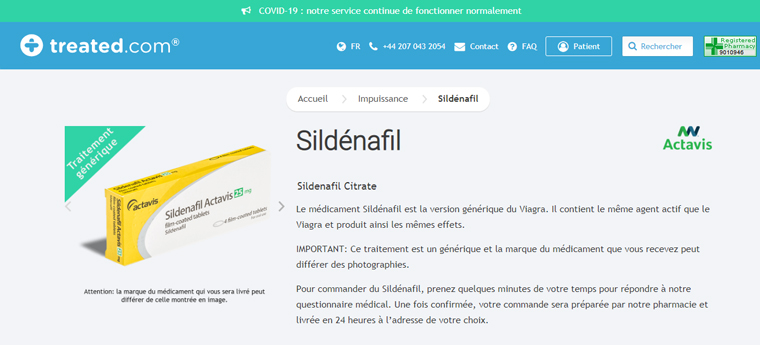 commander du sildénafil