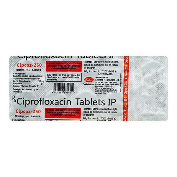 ciprofloxacin 250 mg compendium