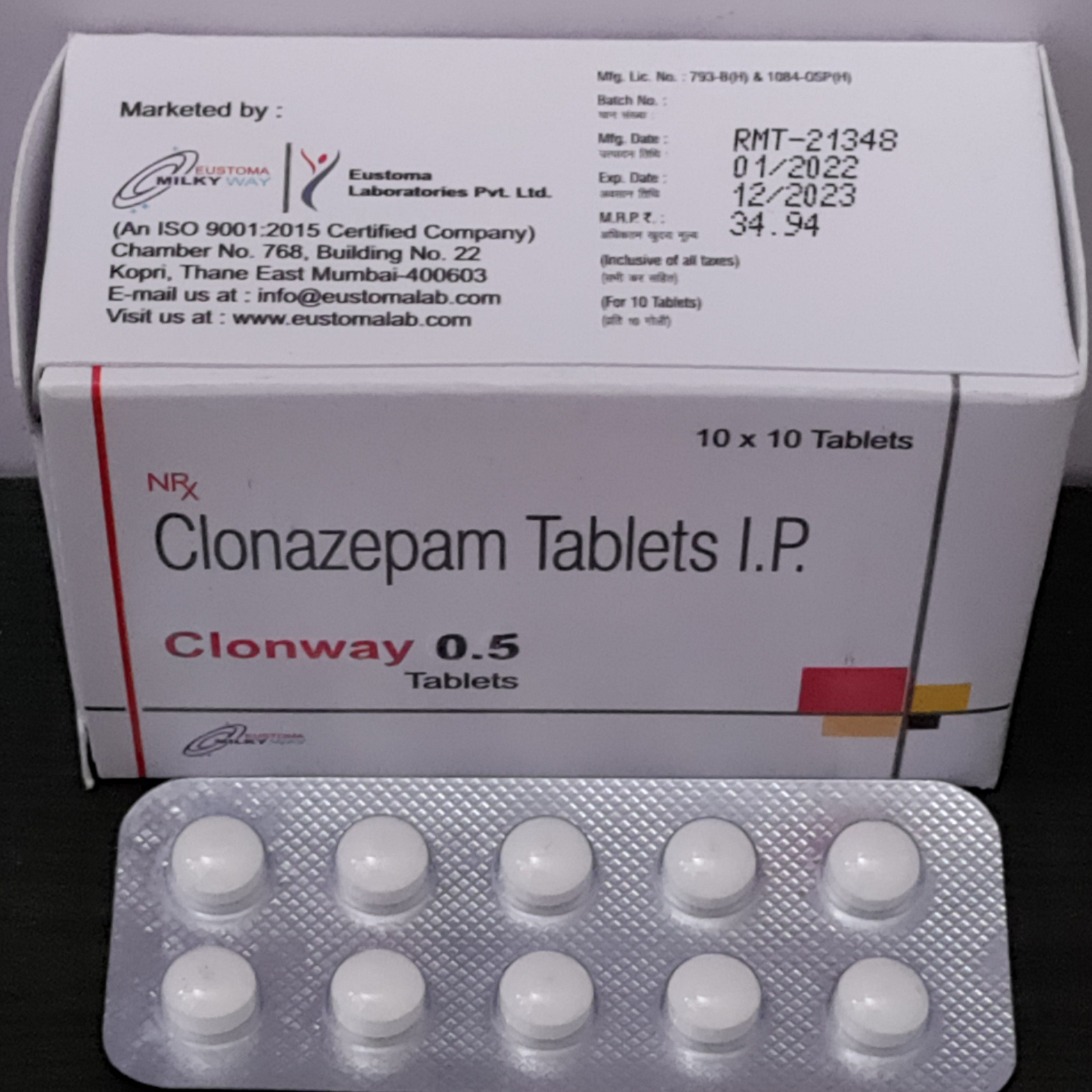 Clonazépam 0.5mg