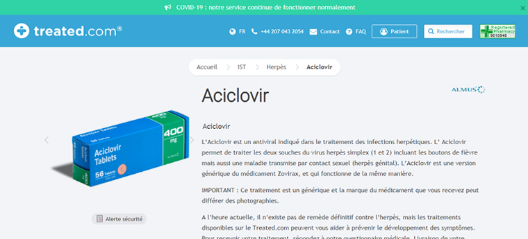 commander du aciclovir