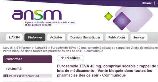 Commander du furosémide en ligne