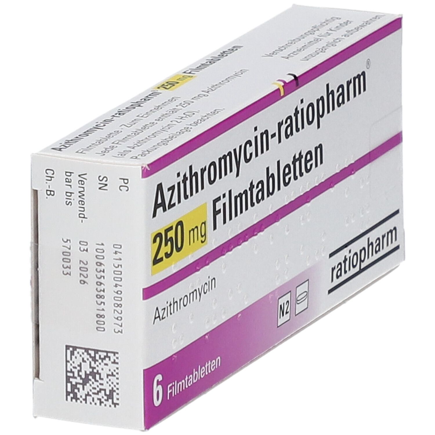 azithromycin ratiopharm 250mg