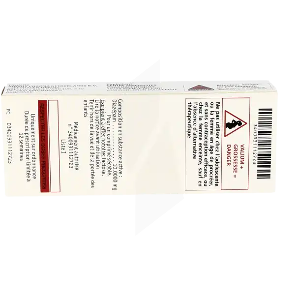 Diazepam eg 10 mg prix