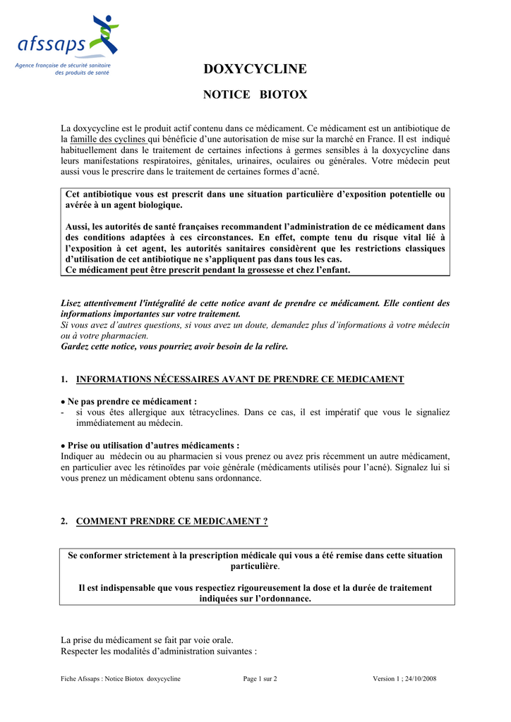 Doxycycline Chlamydia Prix