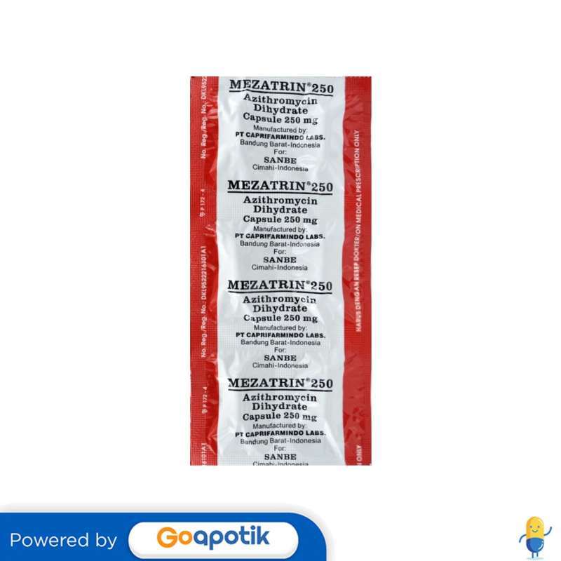 Mezatrin 250 azithromycin 250 mg