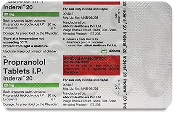 propranolol 20 mg inderal