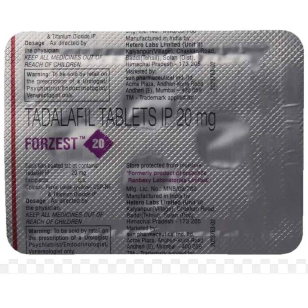 Forzest (tadalafil) 20 Mg