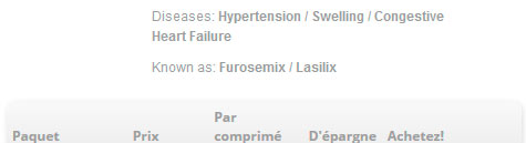 Furosemide Nom Generique