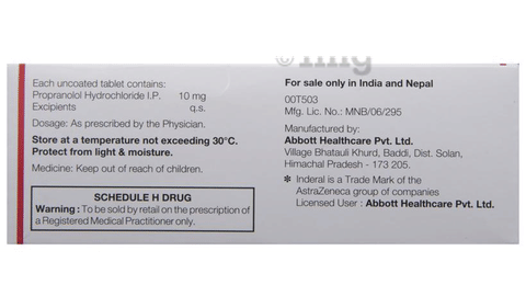 inderal 10 mg avis