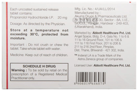 Inderal 20 Mg