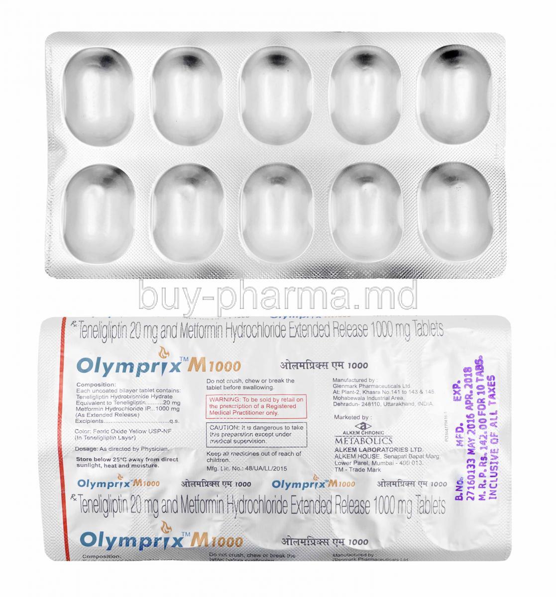 Prix metformin