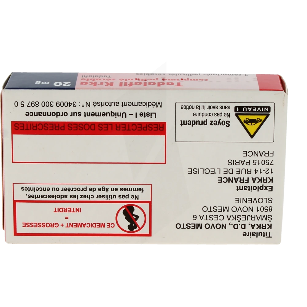 Prix Tadalafil Krka
