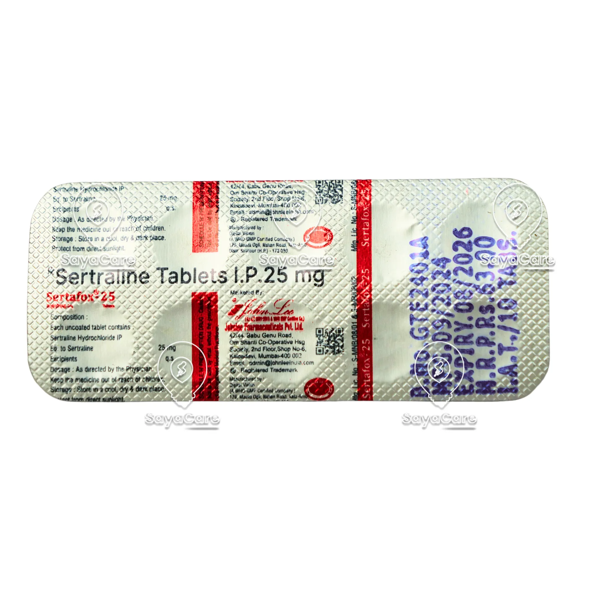Sertraline 25 mg nhs